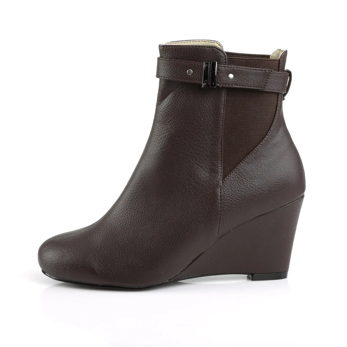 3 Inch Heel KIMBERLY-102 Brown Pu