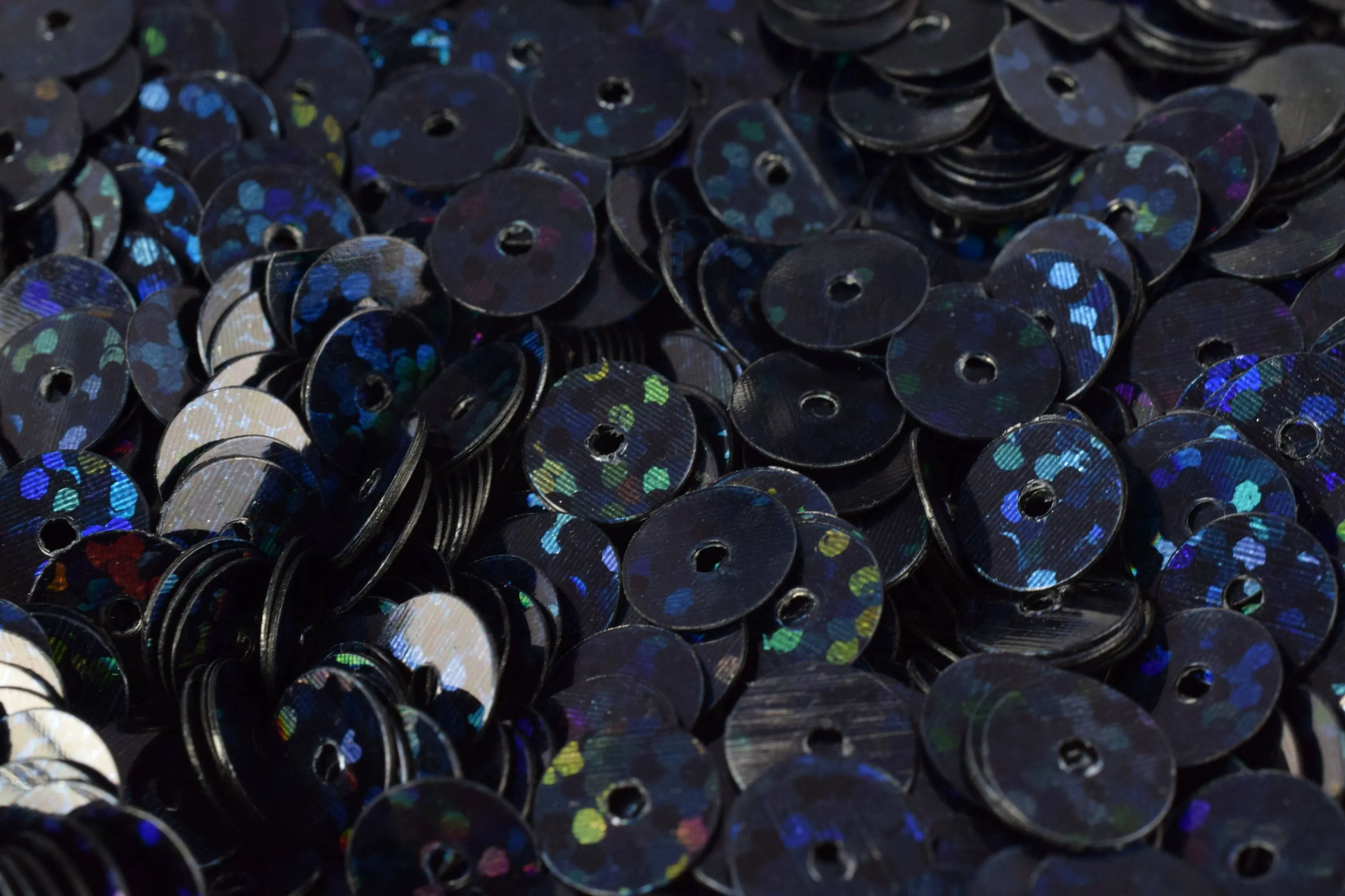 3/4/6mm Midnight Blue Black Iridescent Sequins Sheen Round Sequins/Loose Paillettes,Wholesale Sequins,Shimmering Sequin Apparel,Shoe Decor