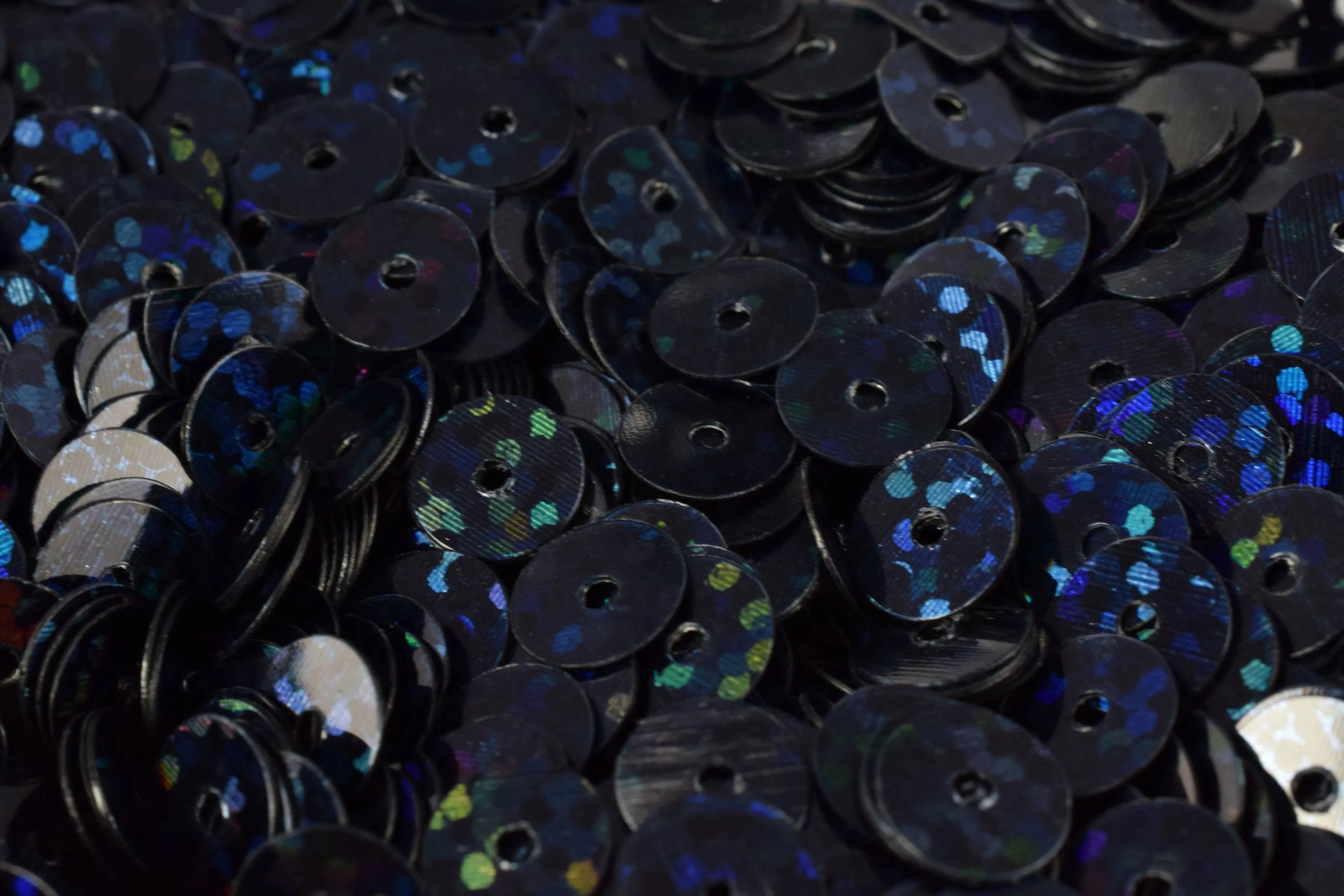 3/4/6mm Midnight Blue Black Iridescent Sequins Sheen Round Sequins/Loose Paillettes,Wholesale Sequins,Shimmering Sequin Apparel,Shoe Decor