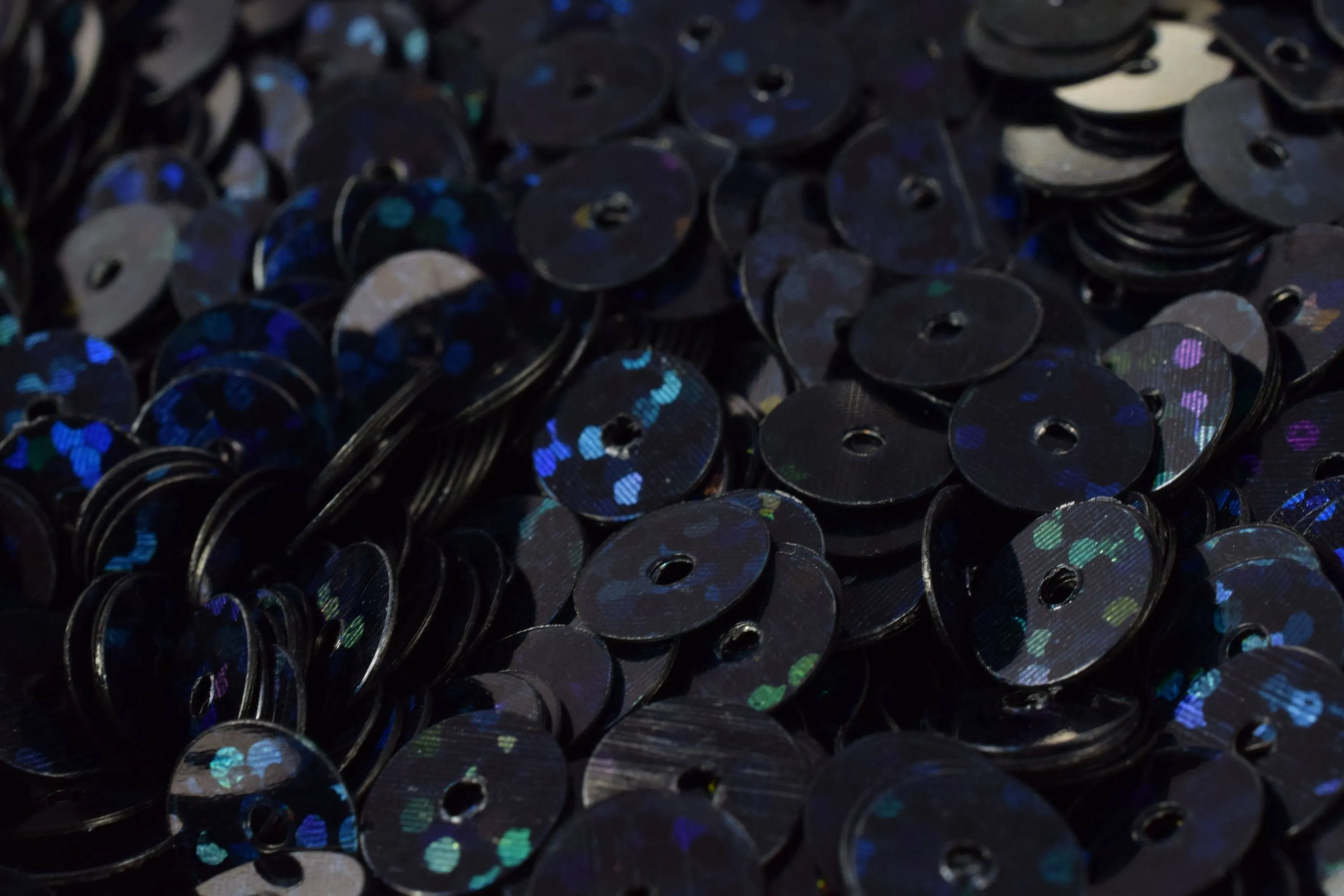 3/4/6mm Midnight Blue Black Iridescent Sequins Sheen Round Sequins/Loose Paillettes,Wholesale Sequins,Shimmering Sequin Apparel,Shoe Decor