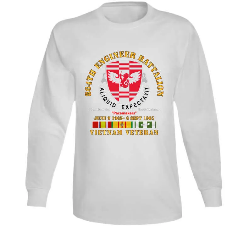 864th Engineer Bn - June 9 1965 - 6 Sept 1965 - Vietnam Vet W Vn Svc T Shirt