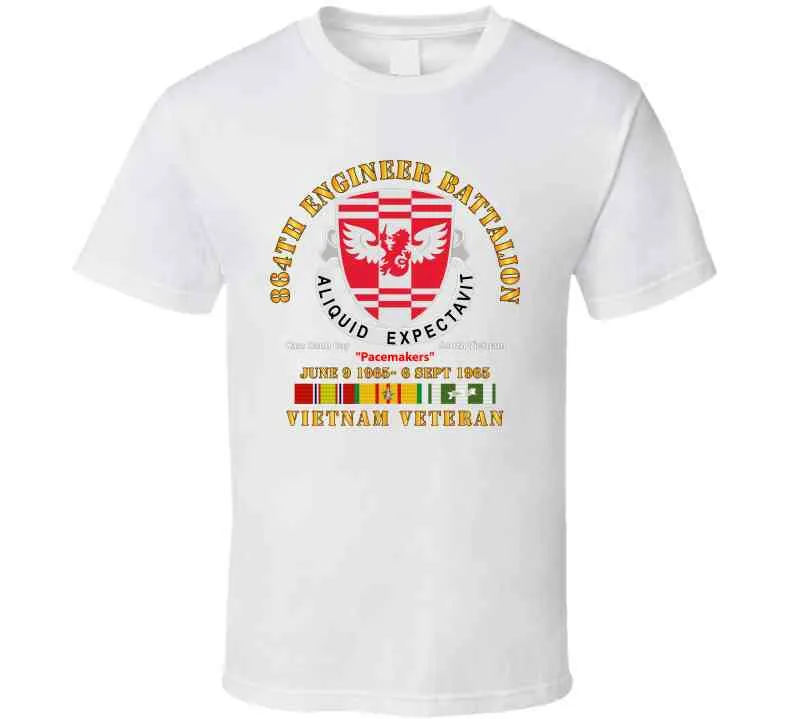 864th Engineer Bn - June 9 1965 - 6 Sept 1965 - Vietnam Vet W Vn Svc T Shirt