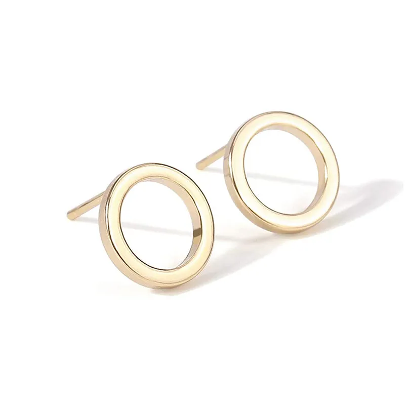 925 Sterling Silver Circle Stud Earrings