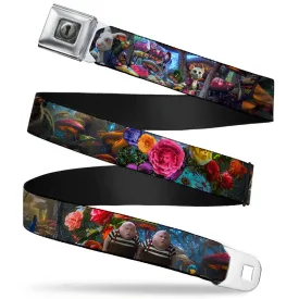 Alice Keyhole Full Color Grays Seatbelt Belt - Alice in Wonderland Movie Encounters Webbing