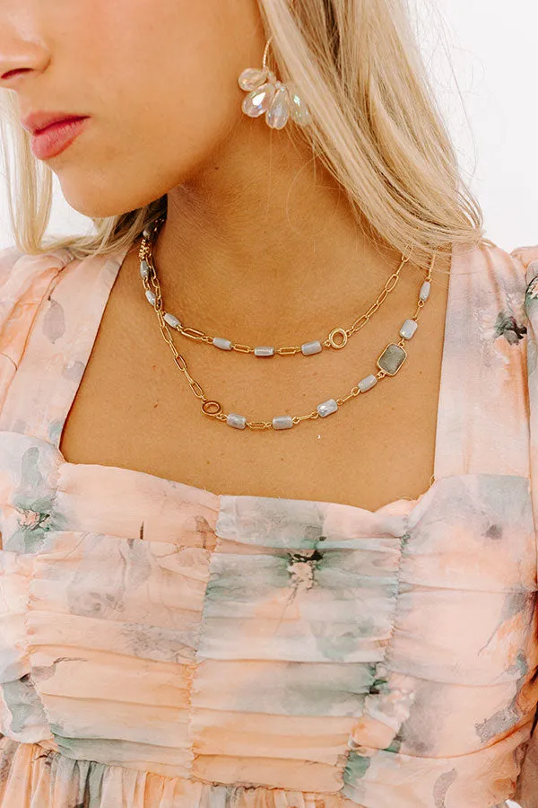 All The Glam Necklace in Grey