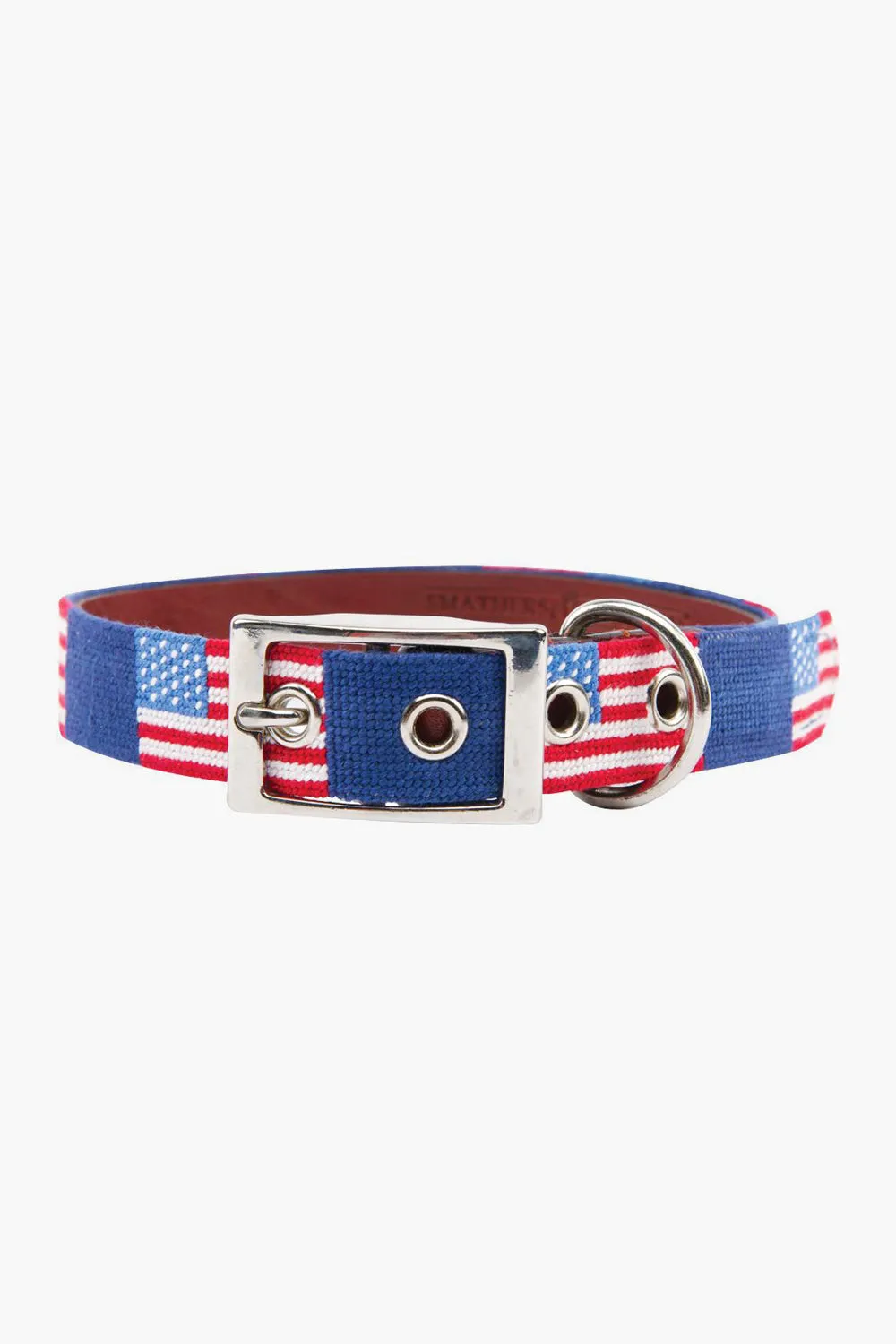 American Flag Needlepoint Dog Collar