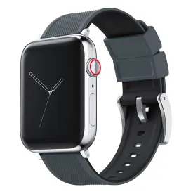 Apple Watch Elite Silicone Smoke Grey Top Black Bottom Watch Band