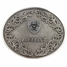 Ariat Silver Oval Logo Belt Buckle