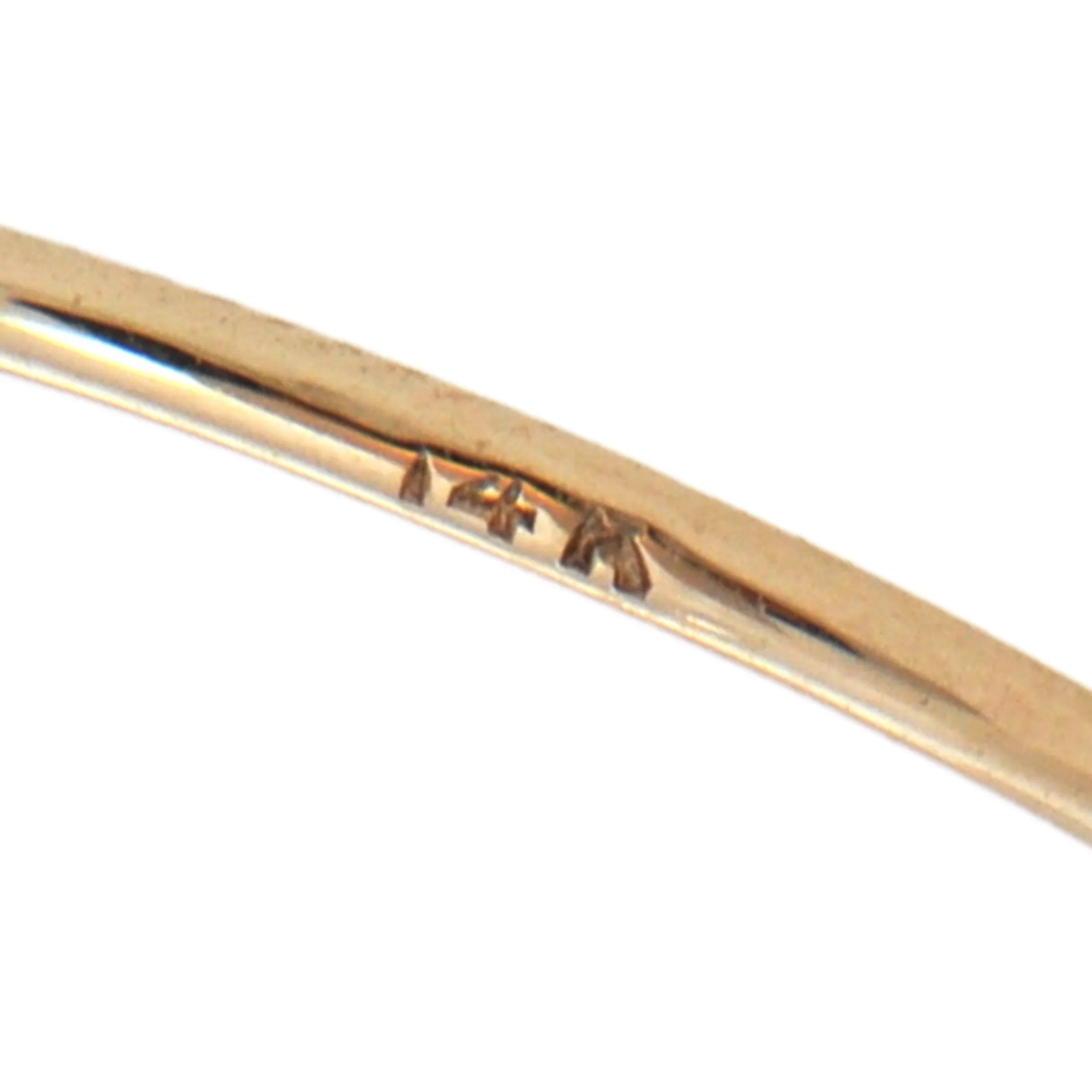 Art Deco Pearl 14K Gold Stickpin Ring