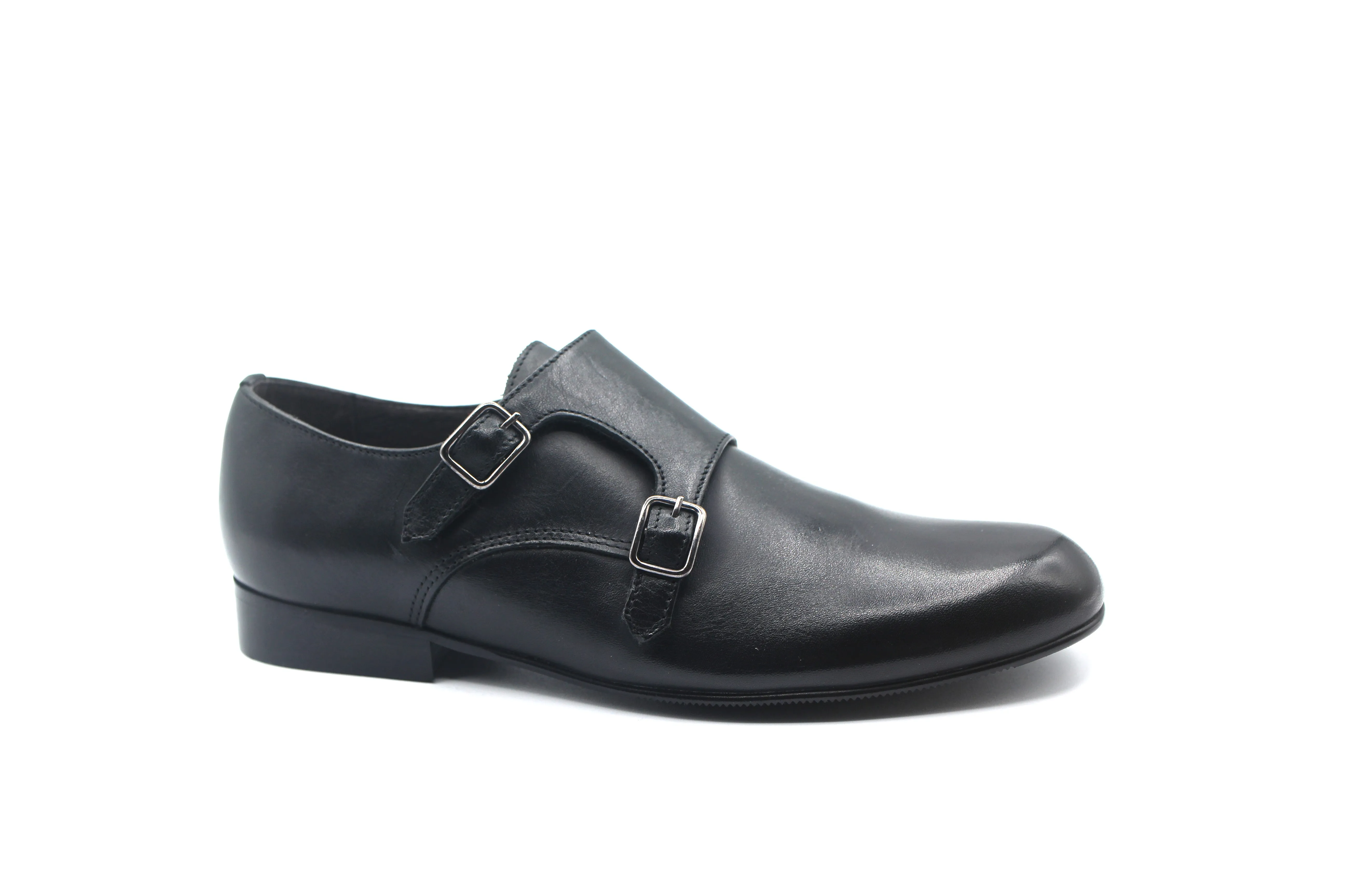 Atlanta Black Classic Monk-Strap Dress Loafer