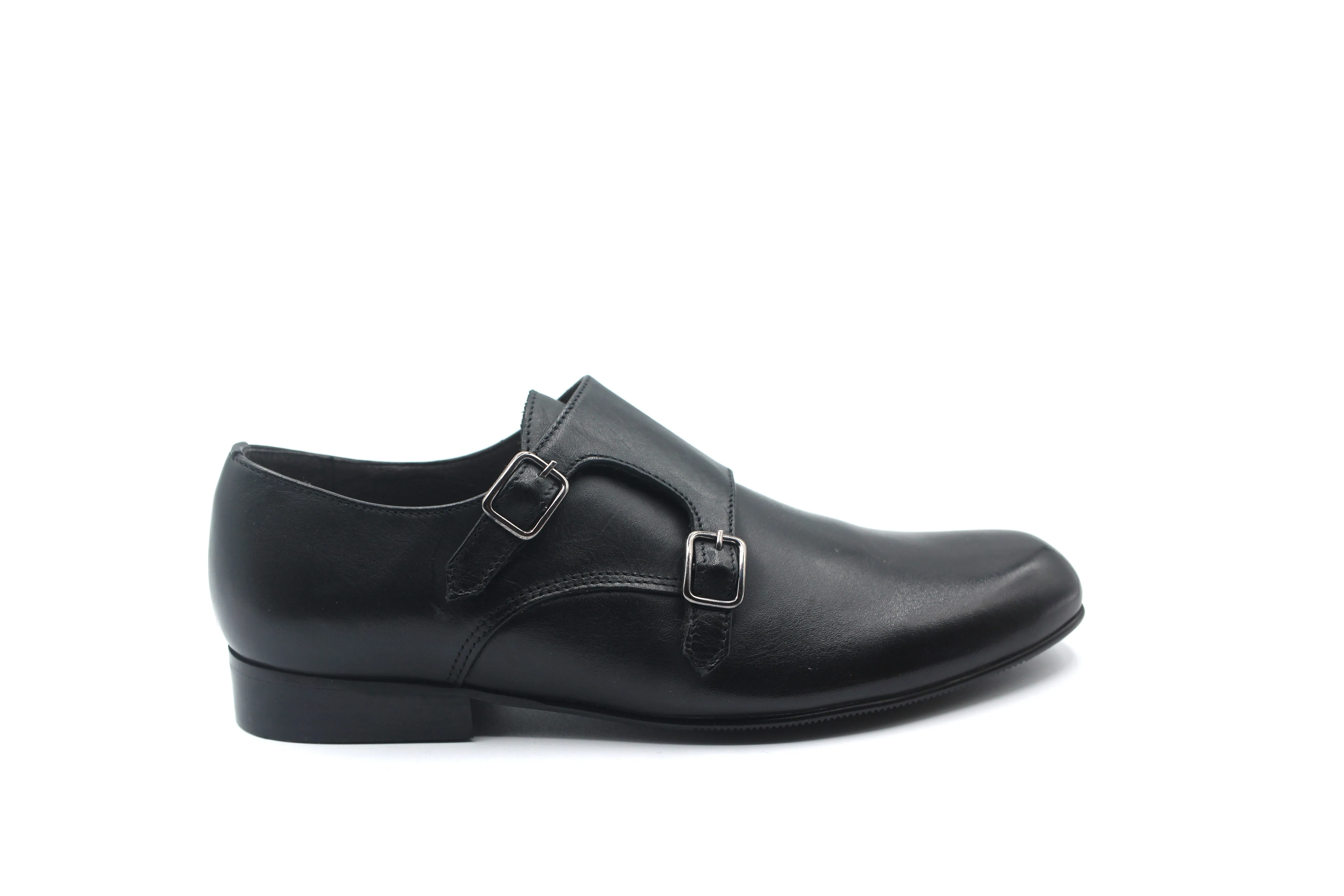 Atlanta Black Classic Monk-Strap Dress Loafer