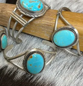 Augustine Largo Genuine Kingman Stone Turquoise Cuff Bracelet ALTC03 ALTC04