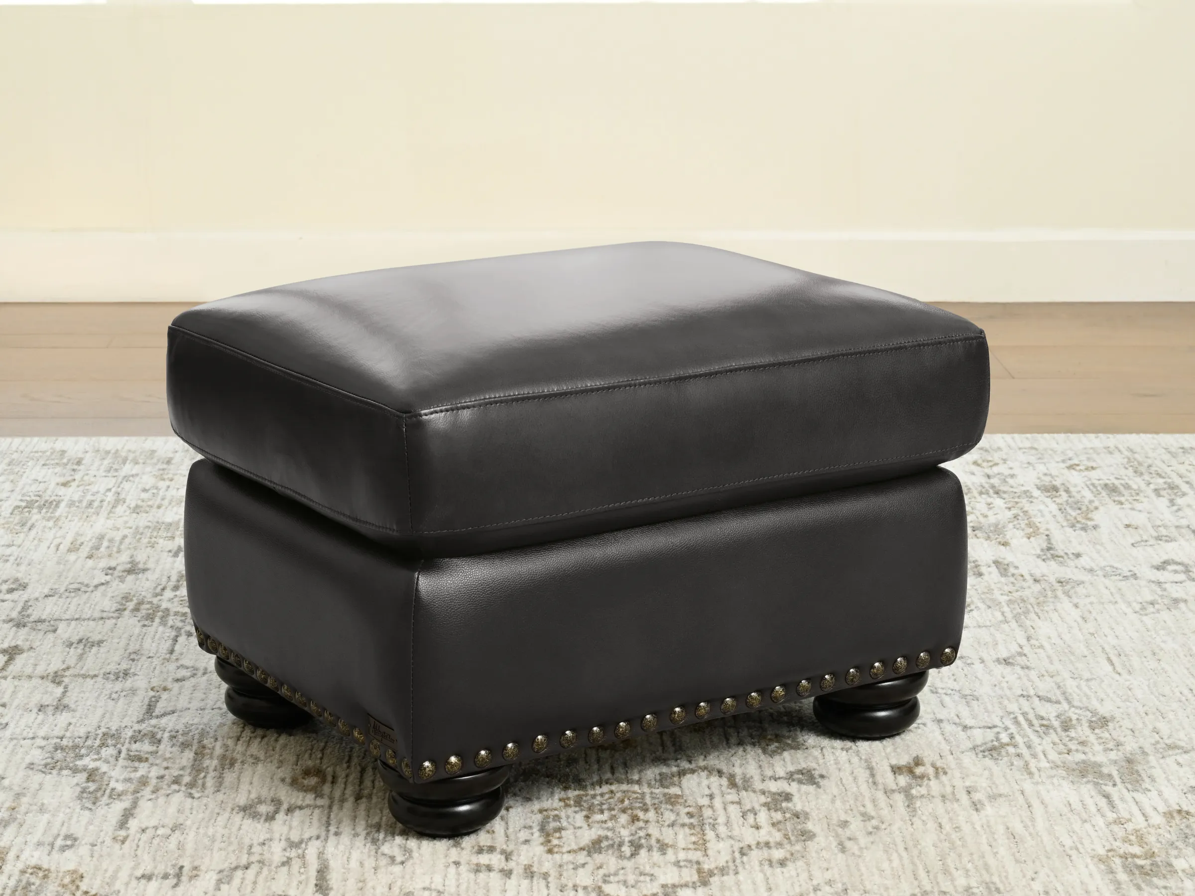 Austin Leather Ottoman