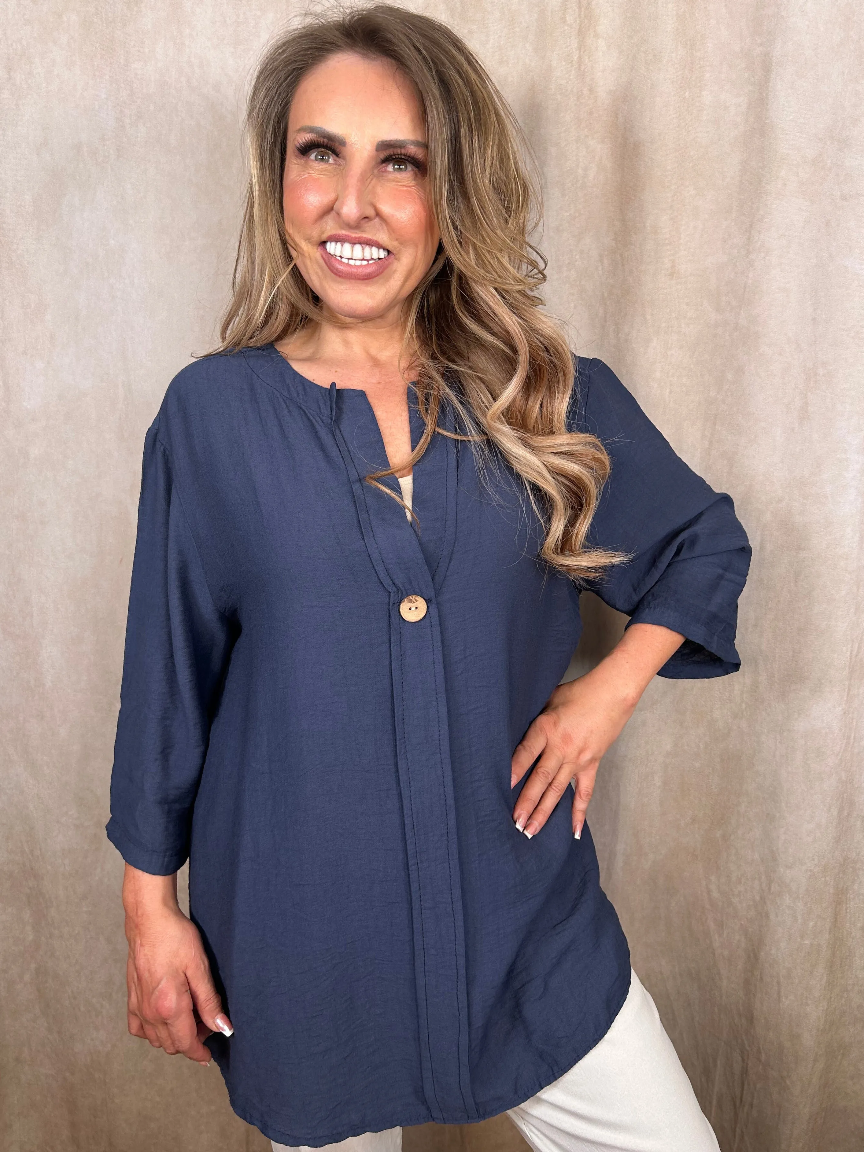 Bailey Single Button Top