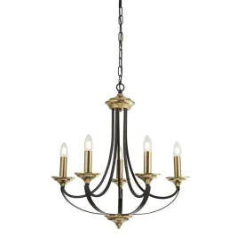 Belfry 5/9 Lt Multi-Arm Pendant - Dark Bronze & Brass