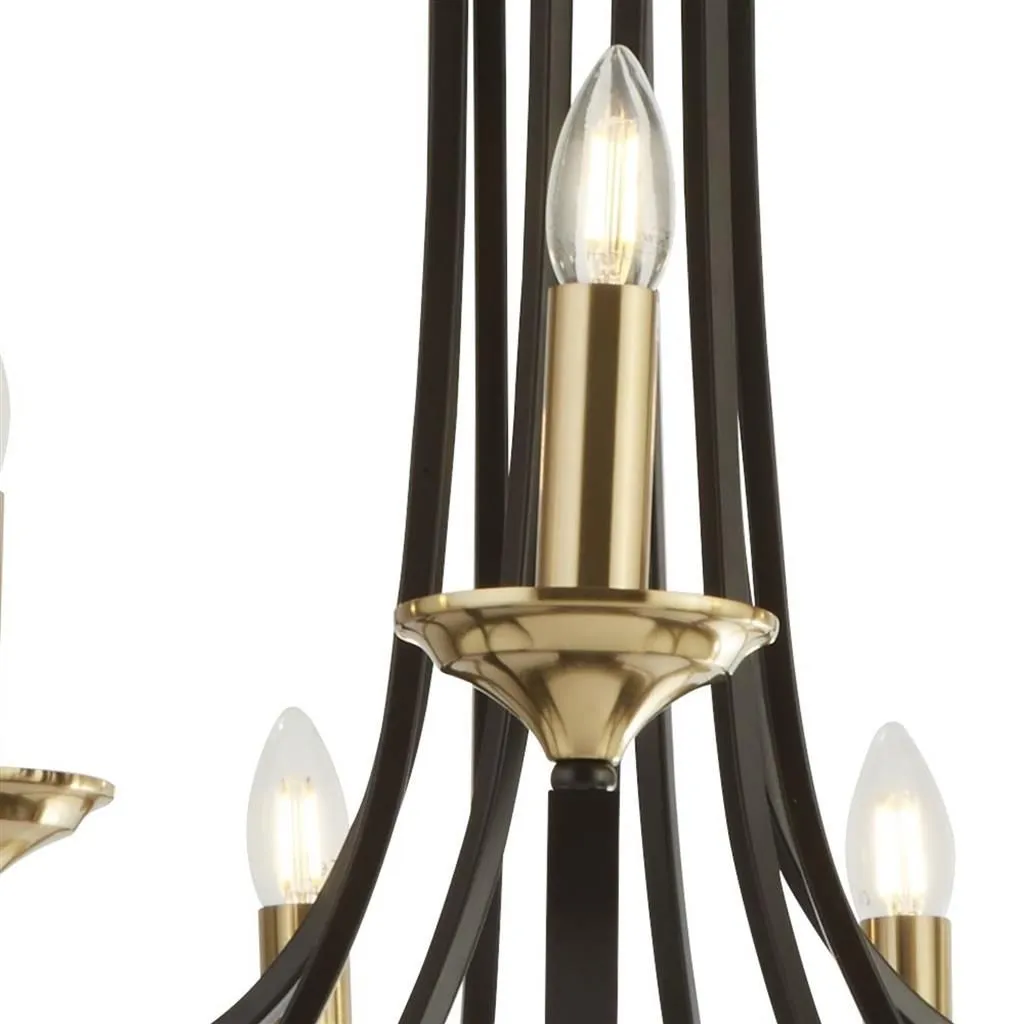 Belfry 5/9 Lt Multi-Arm Pendant - Dark Bronze & Brass