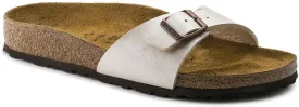 Birkenstock Madrid Pearl White Birko Flor