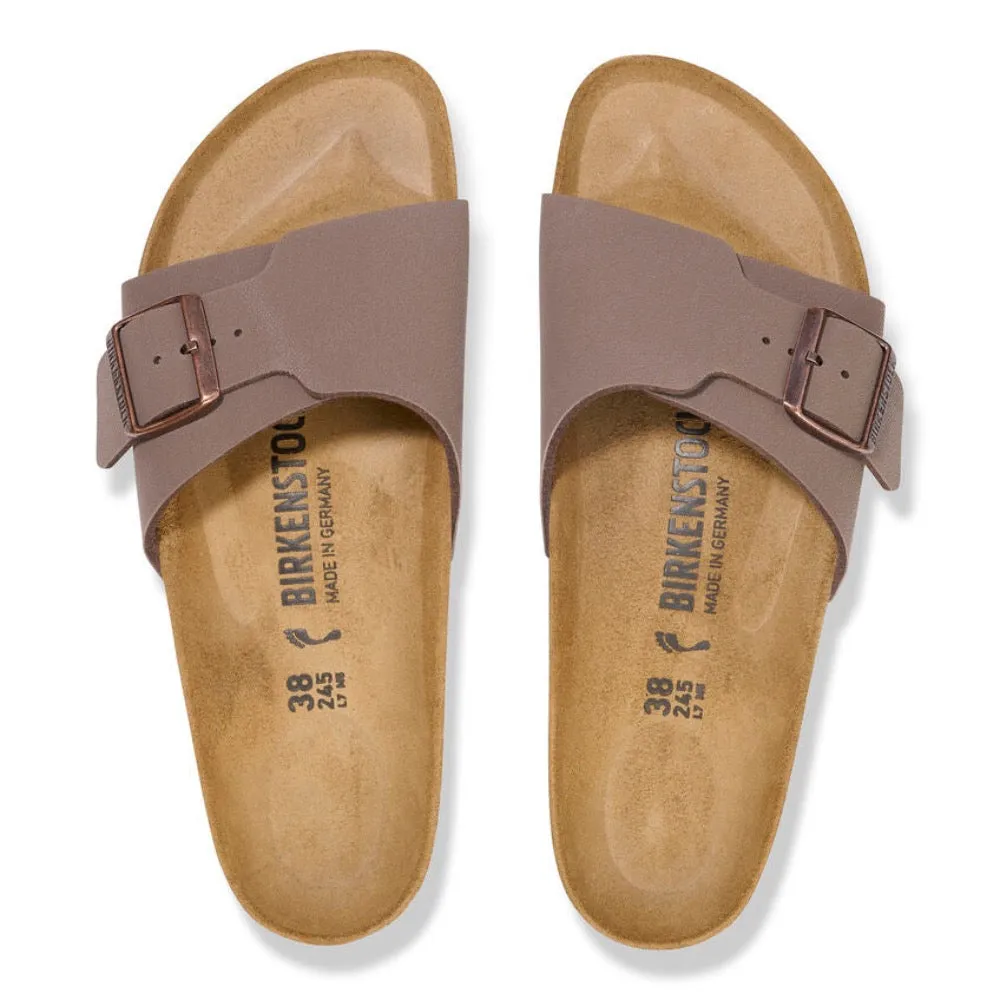 Birkenstock Unisex Catalina Birko-Flor Sandal Mocha Nubuck