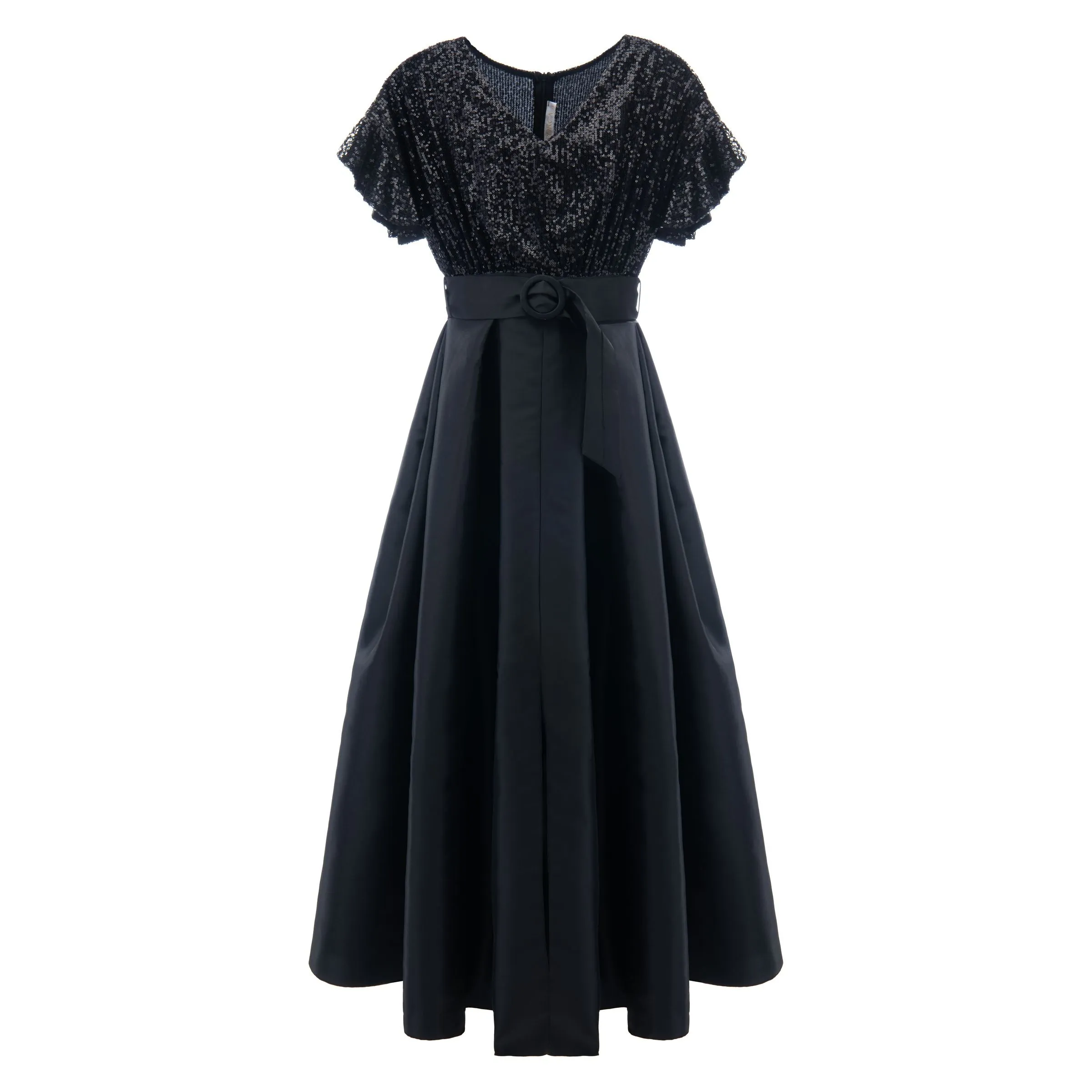 Black Arcola Glimmer Tulle Gown