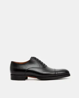 Black Cap Toe Oxford with Rubber Half Soles