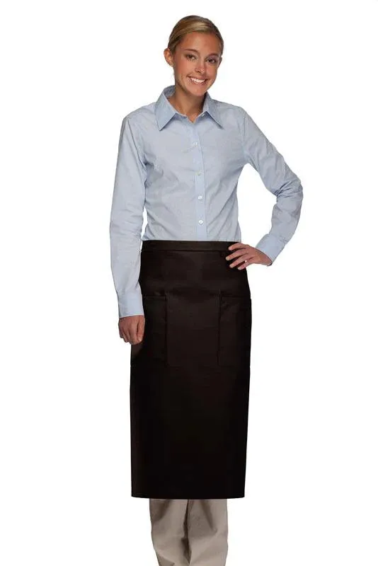 Black Full Bistro Apron (2 Pockets)