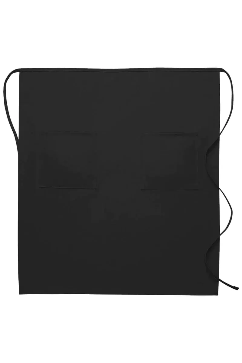 Black Full Bistro Apron (2 Pockets)