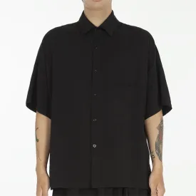 Black Simple Loose Short Sleeve Shirt