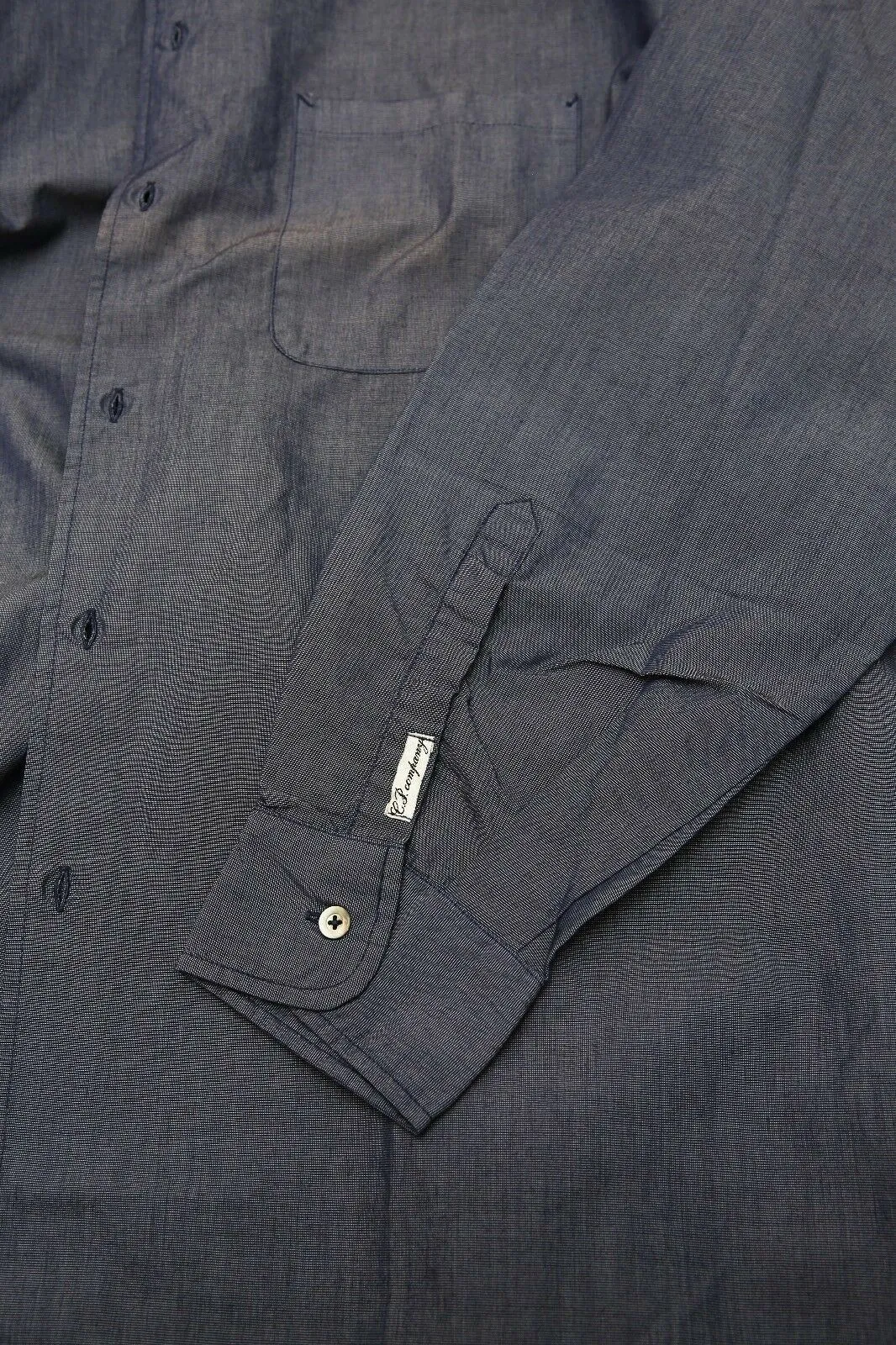 Blue Cotton Long Sleeve Shirt