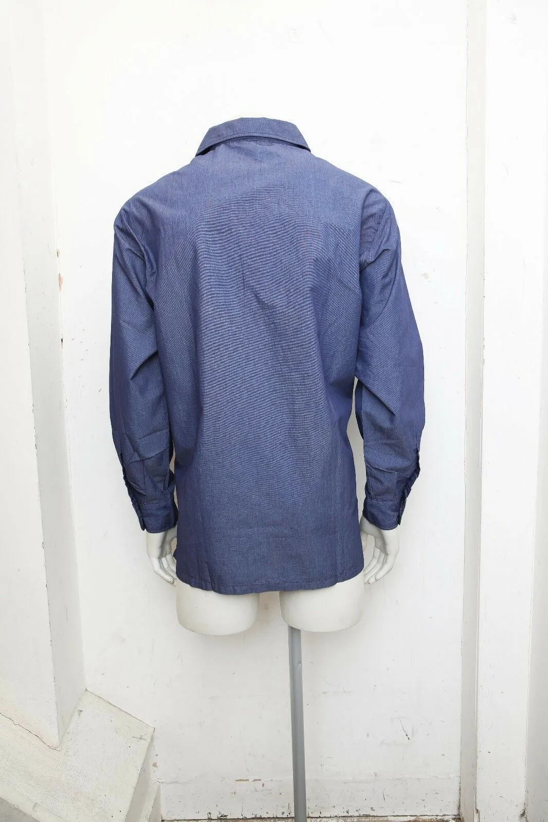 Blue Cotton Long Sleeve Shirt