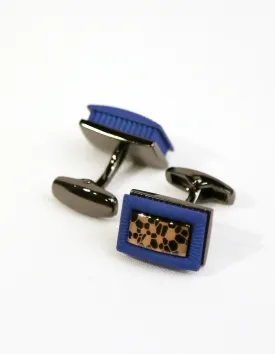 Blue Mustard Cufflink