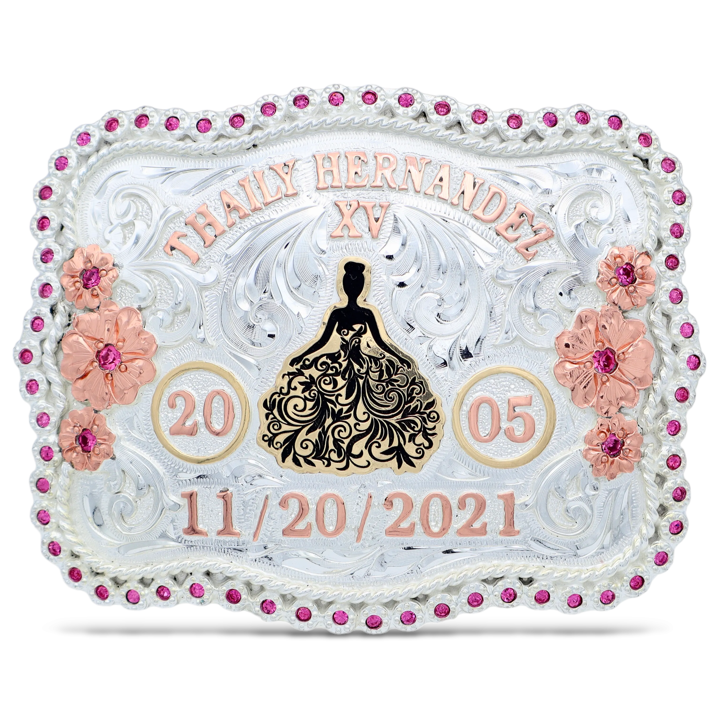 Blushing Belle Custom Buckle