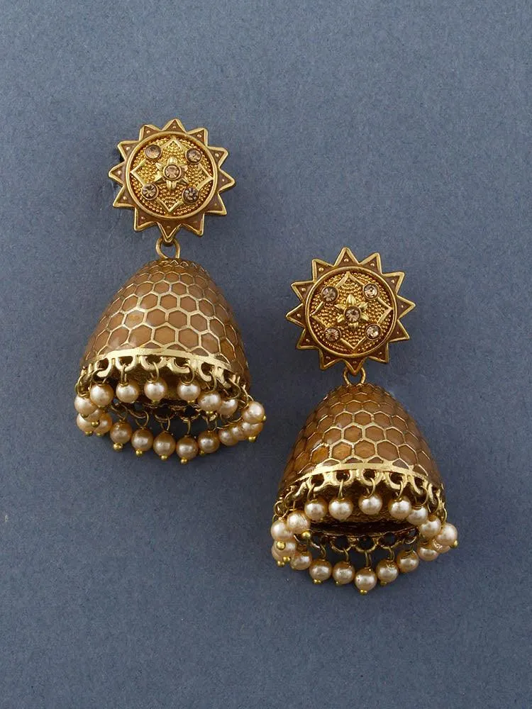 Brown Bell Jhumkis