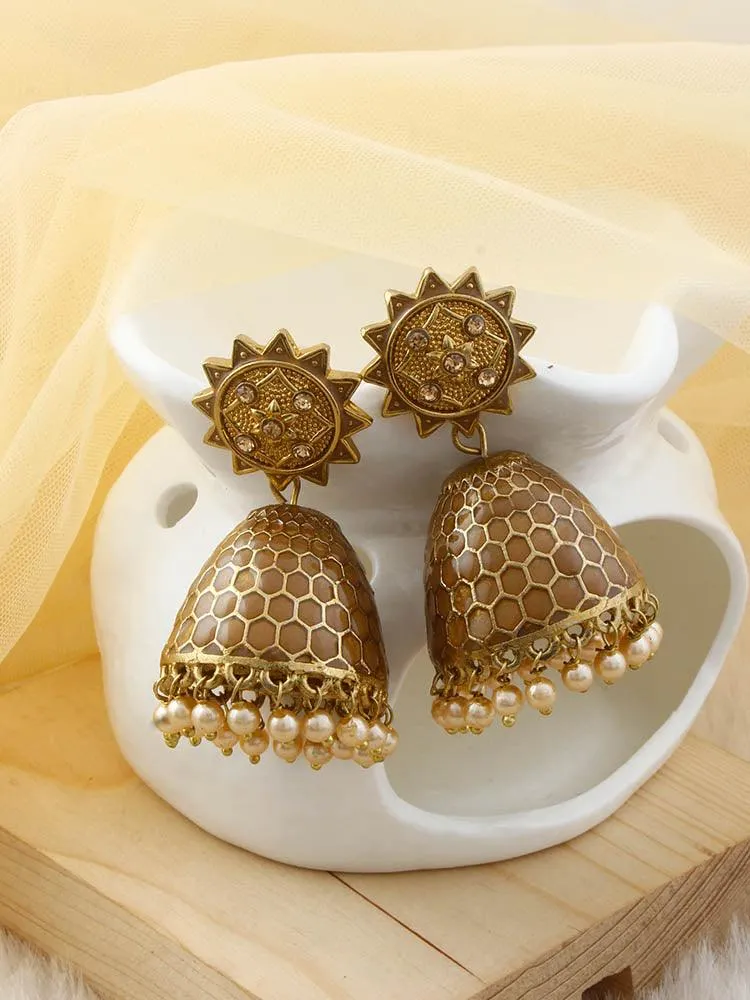 Brown Bell Jhumkis