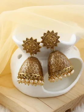 Brown Bell Jhumkis