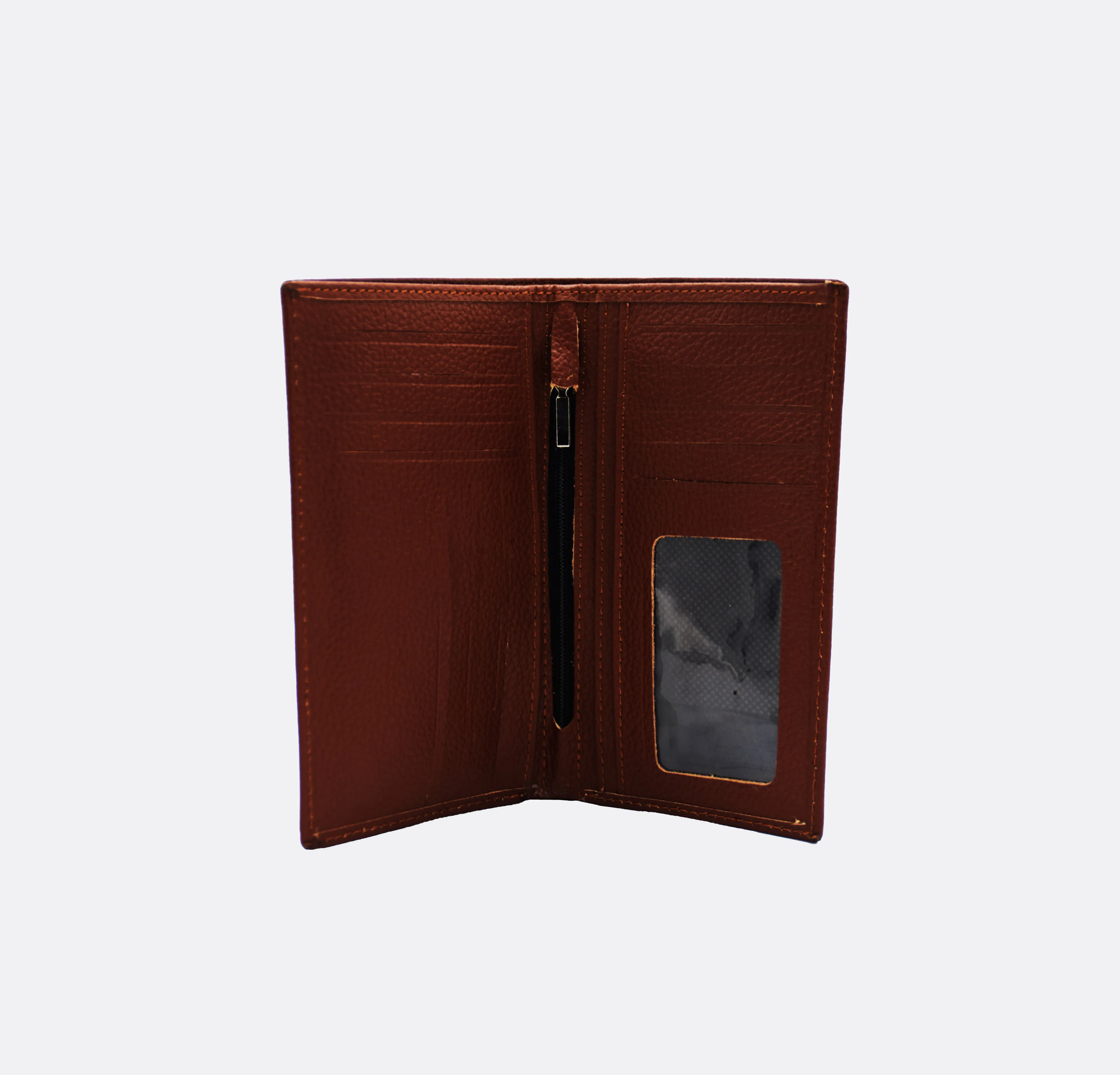 Brown - Cow Skin Leather - Passport Wallet