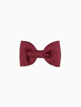 Burgundy Small Bow Girl Clip