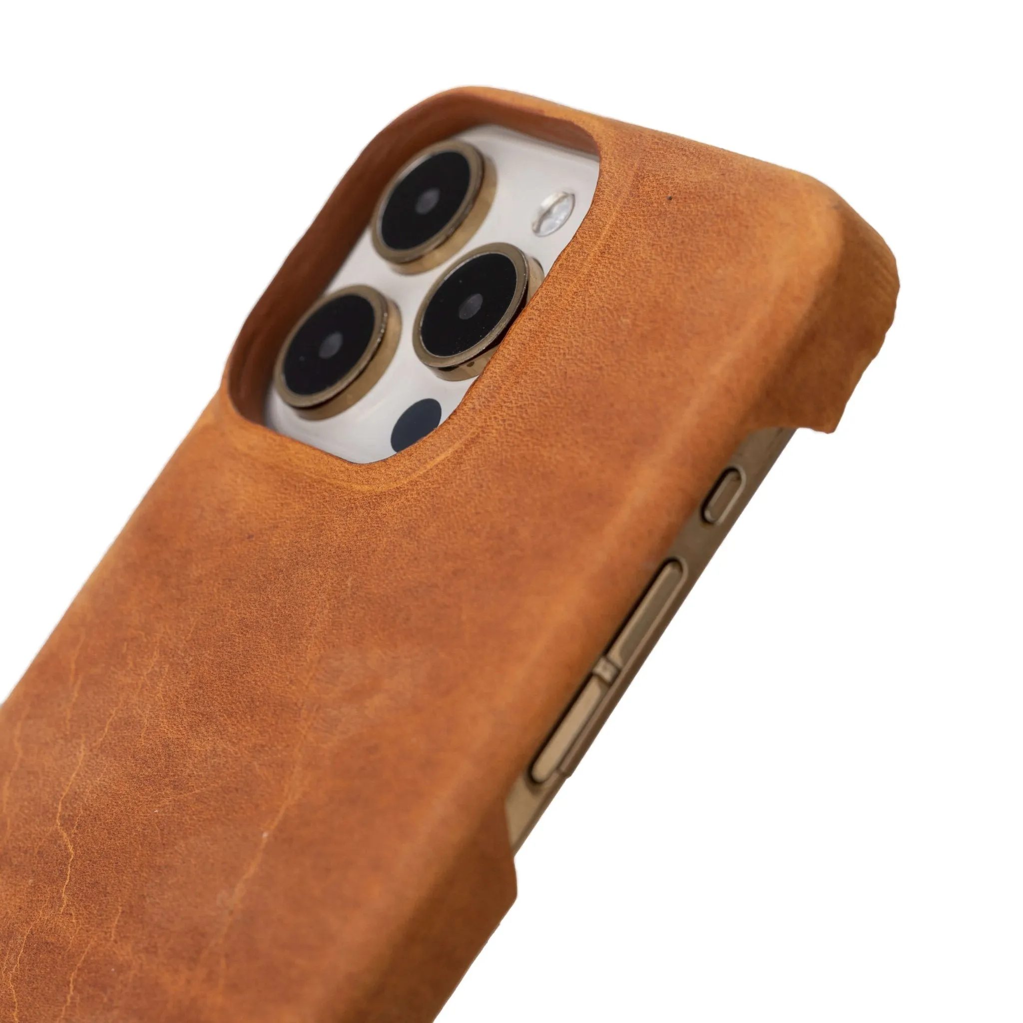 Burkley iPhone 14 Pro Max Wallet Case, Golden Brown