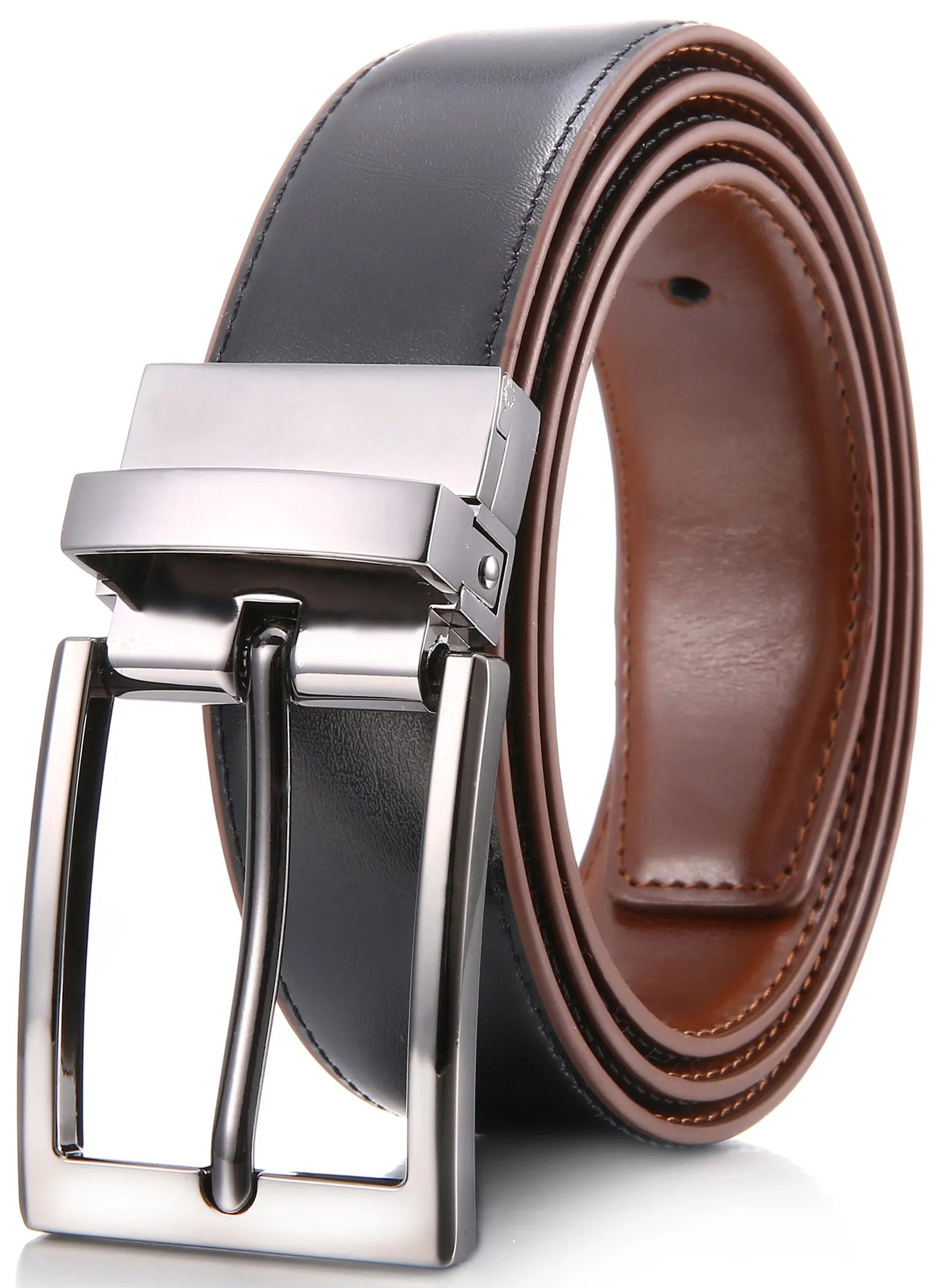 Chameleon Buckle Leather Belt