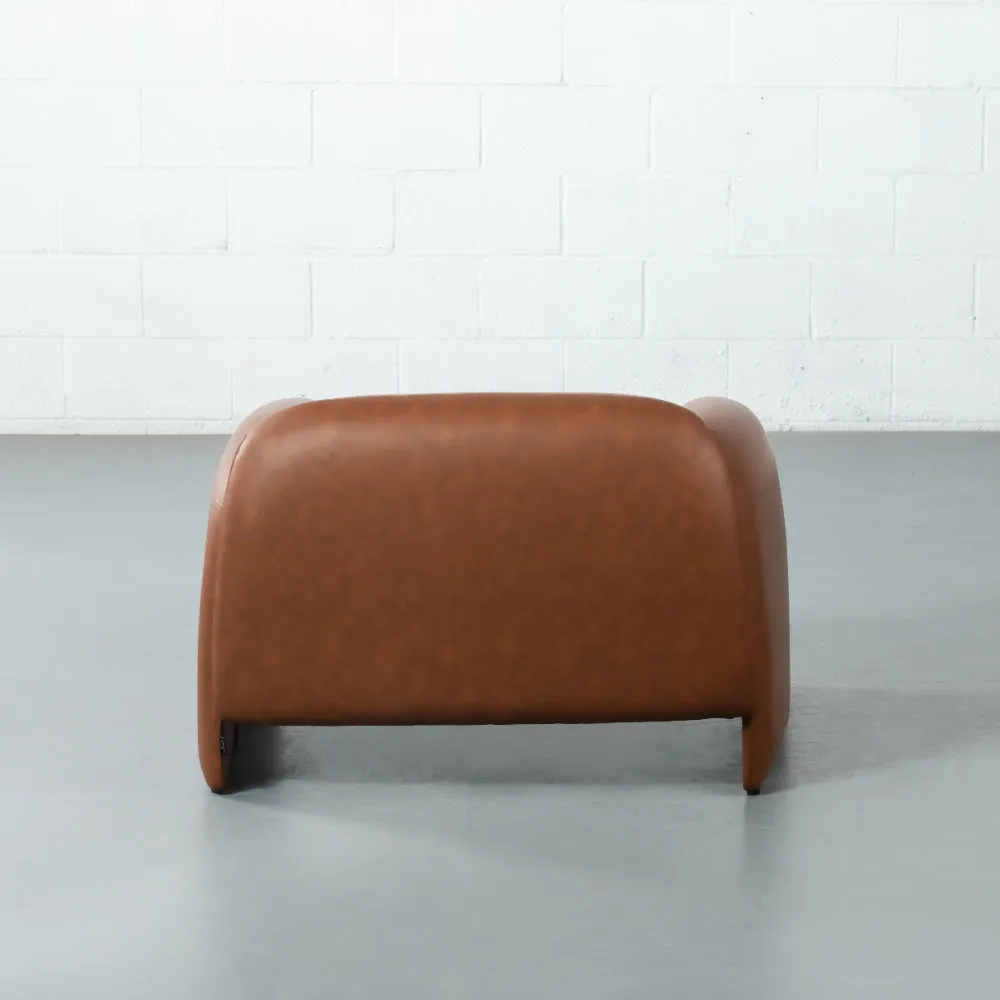 CHELSEA - Brown Leather Lounge Chair