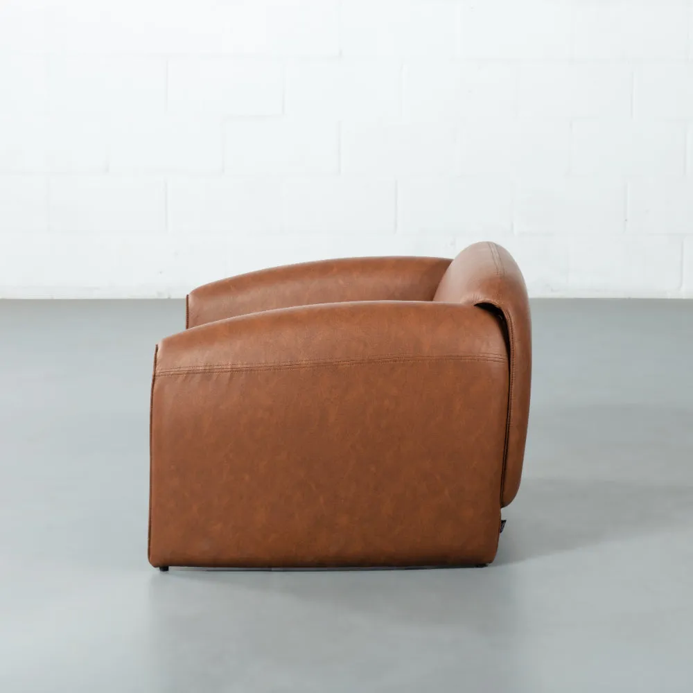 CHELSEA - Brown Leather Lounge Chair