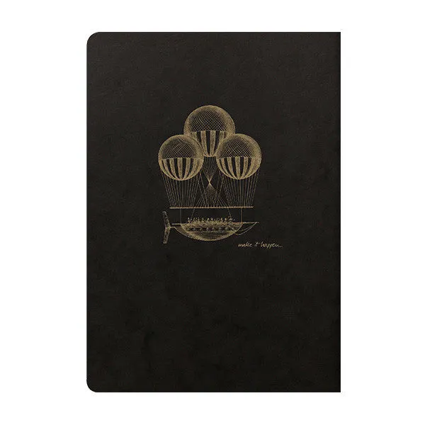 Clairefontaine Flying Spirit Notebook Black Cover A5