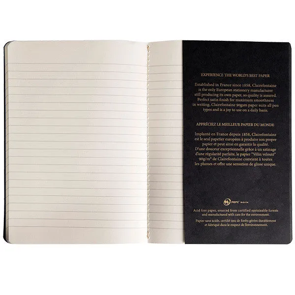 Clairefontaine Flying Spirit Notebook Black Cover A5