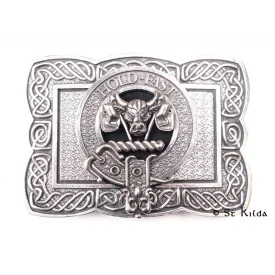 Clan Crest Buckle Ornate rectangle M-Z