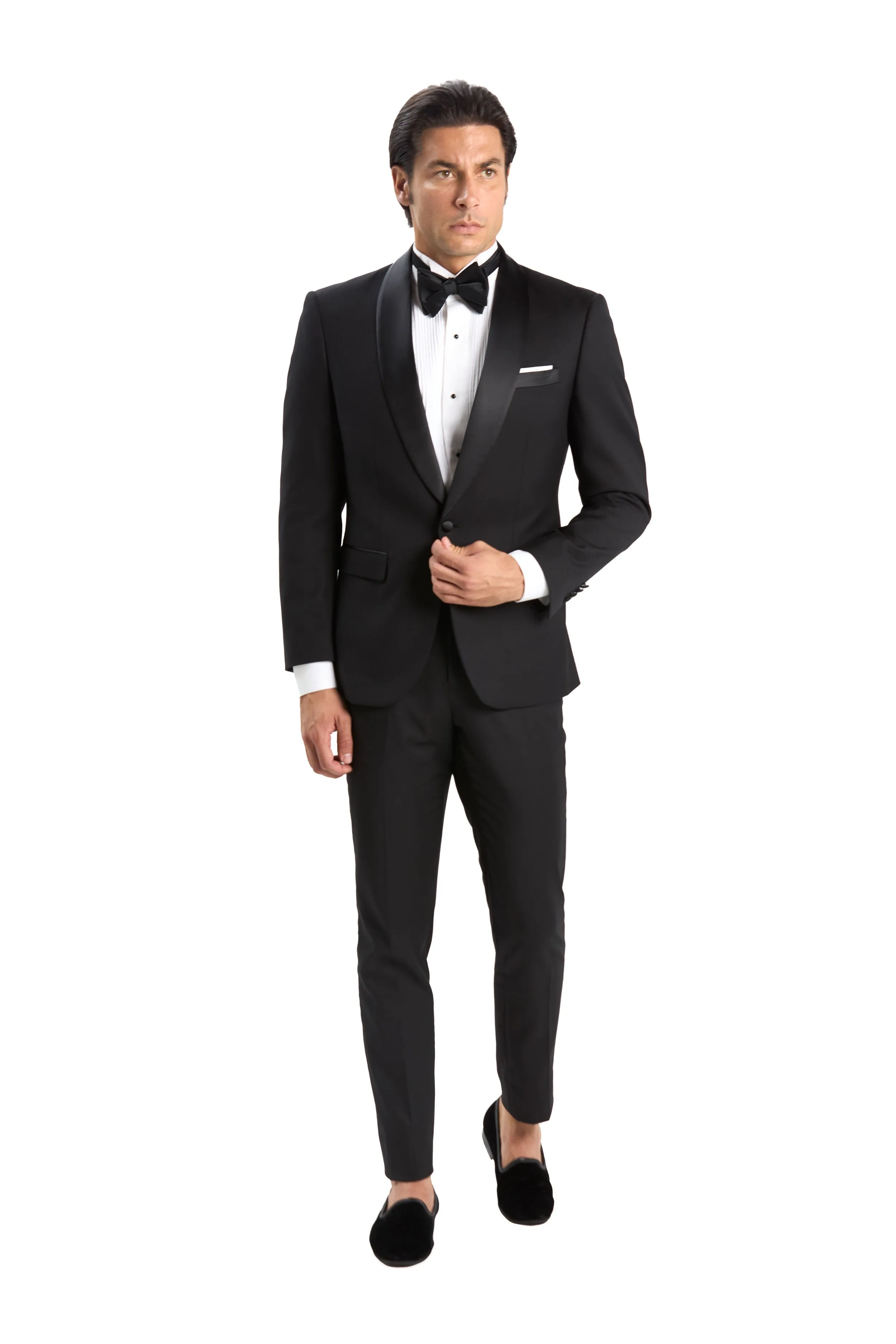 Classic Black Shawl Lapel 1 Button Tuxedo