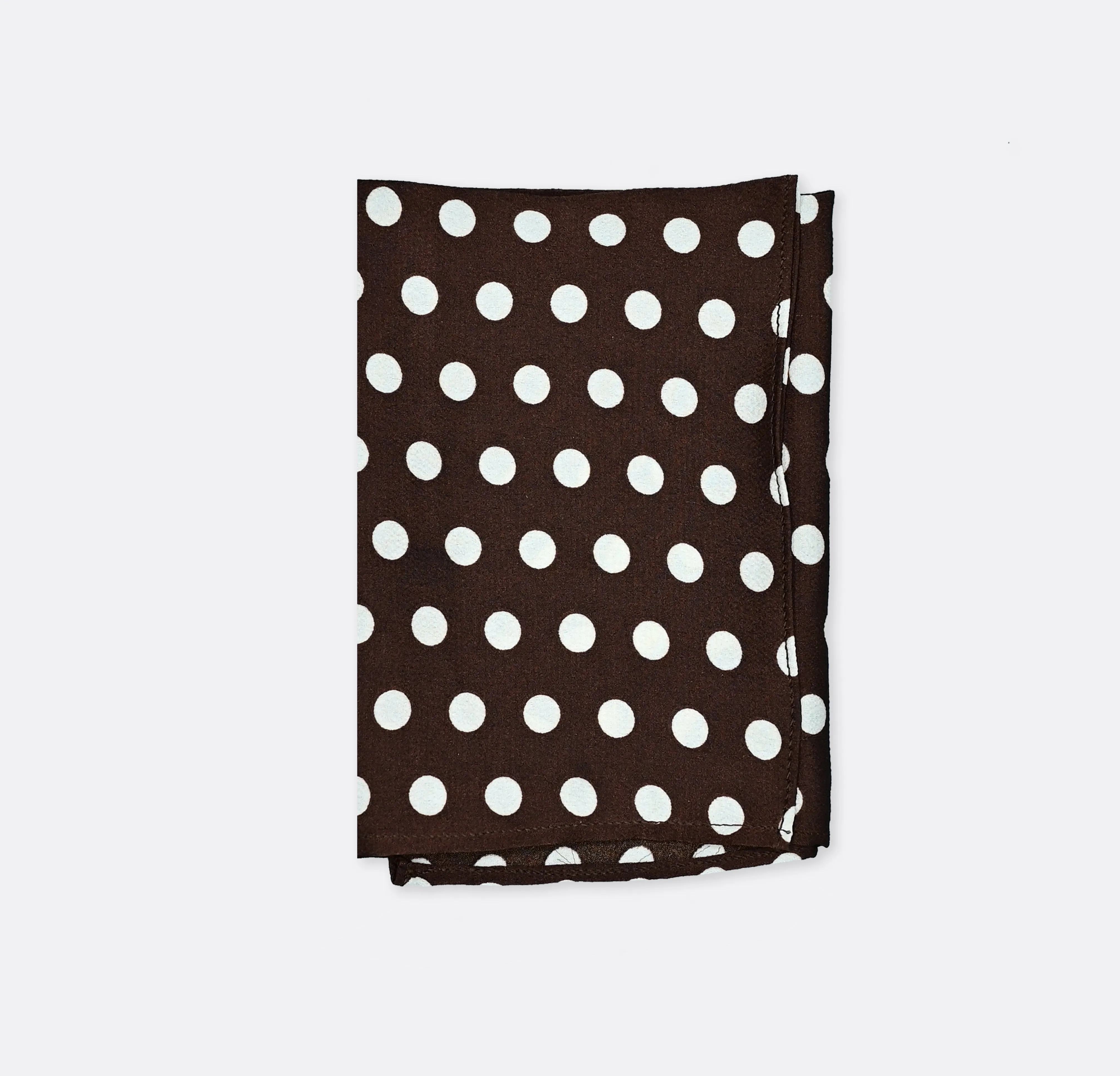 Coffee Base Polka Silk Pocket Squares