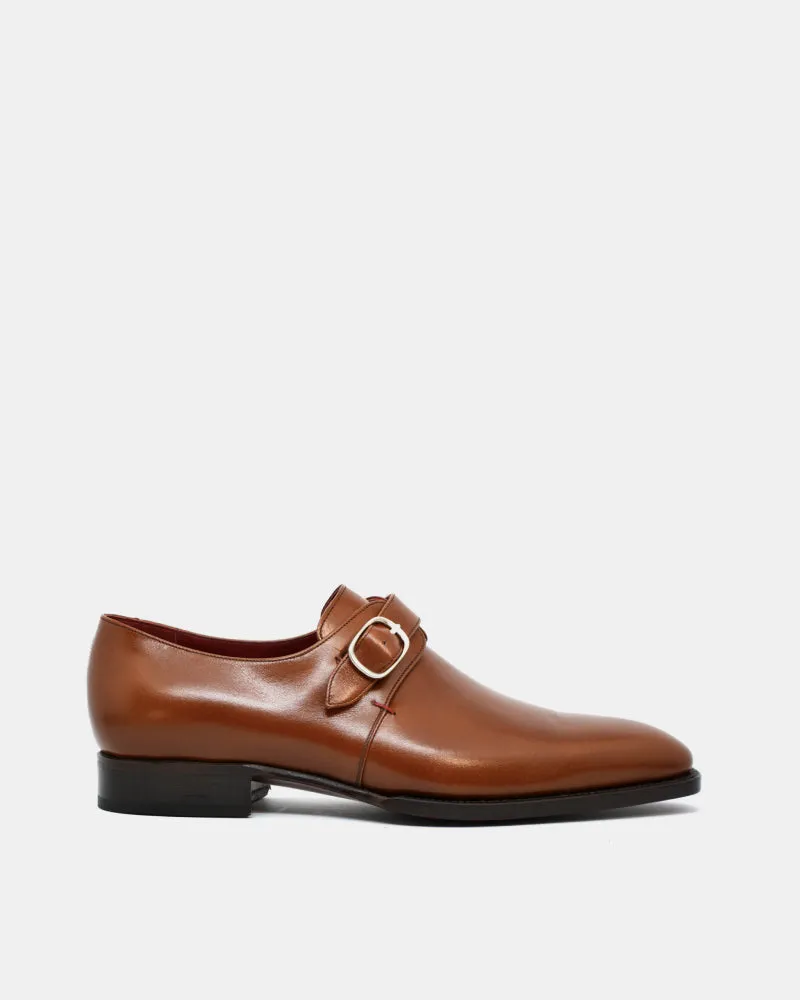 Cognac Calf Single Monk