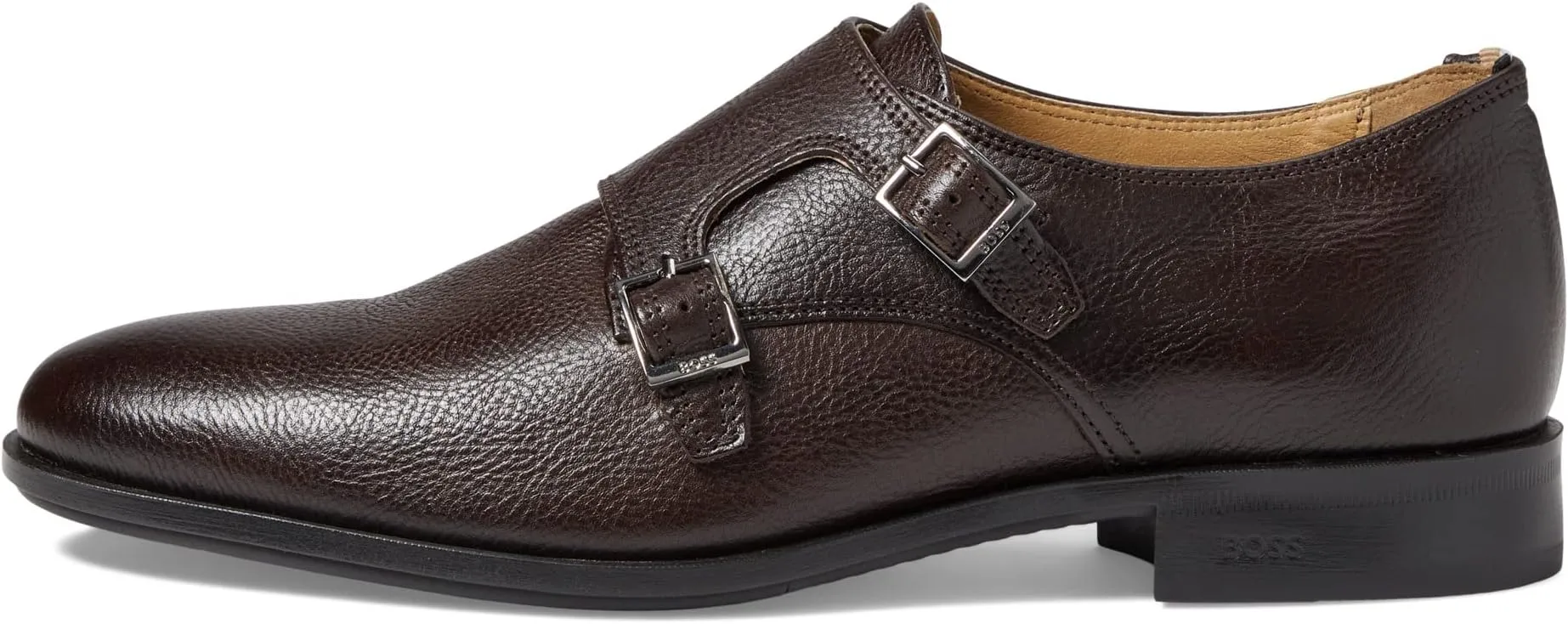 Colby Leather Double Monk Shoes BOSS Oxfords, Buck Eye Brown