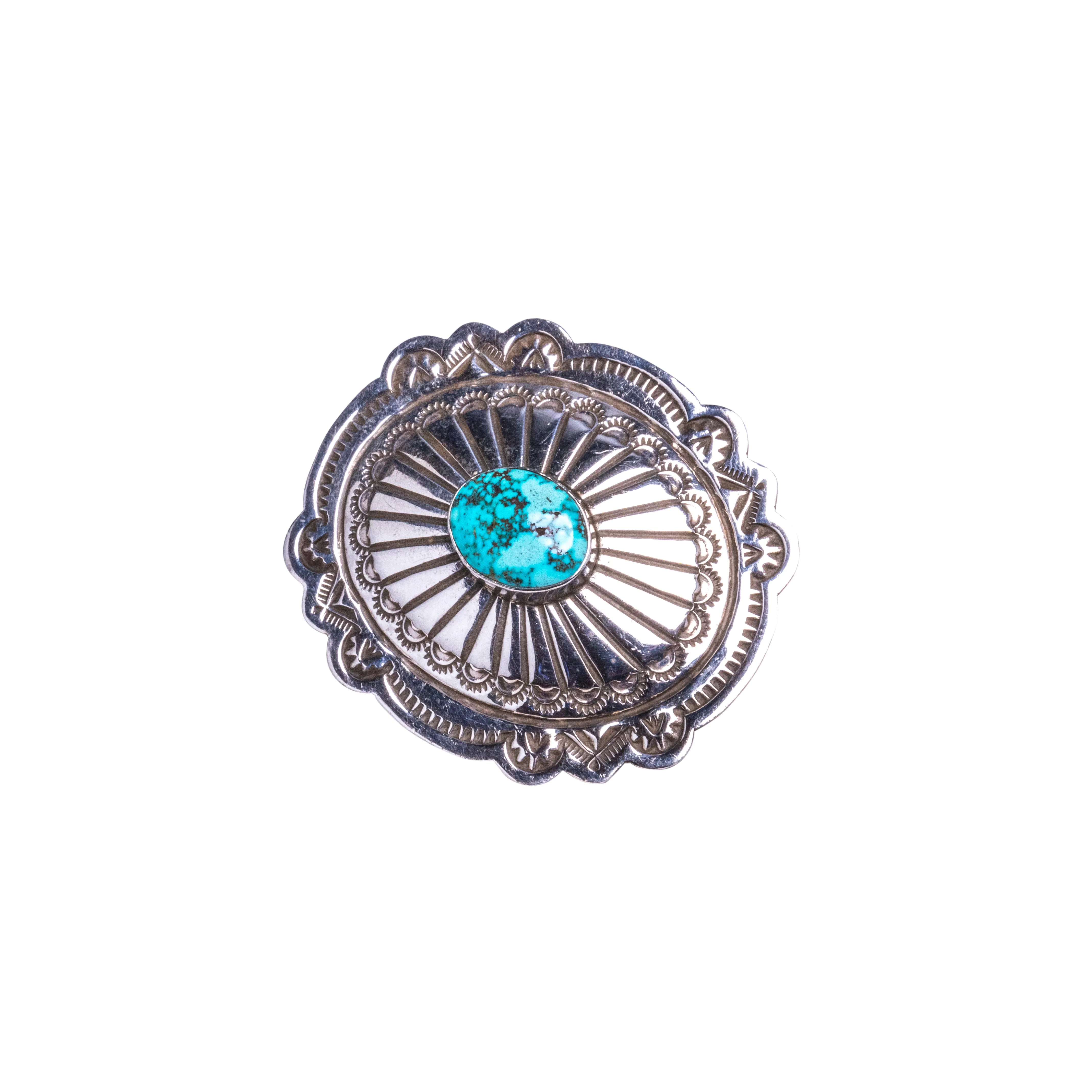 Damali Turquoise Concho Buckle | Navajo Handmade