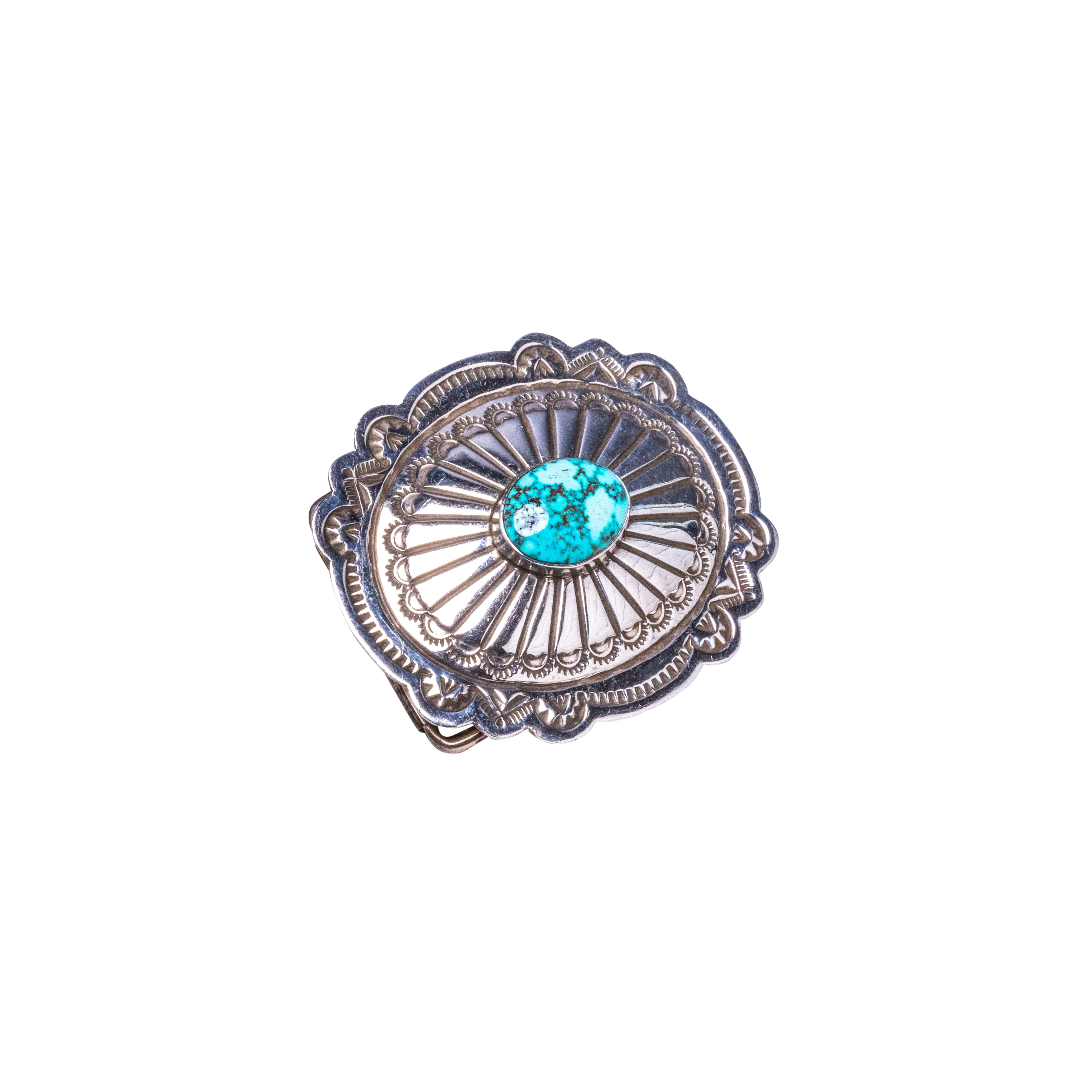 Damali Turquoise Concho Buckle | Navajo Handmade