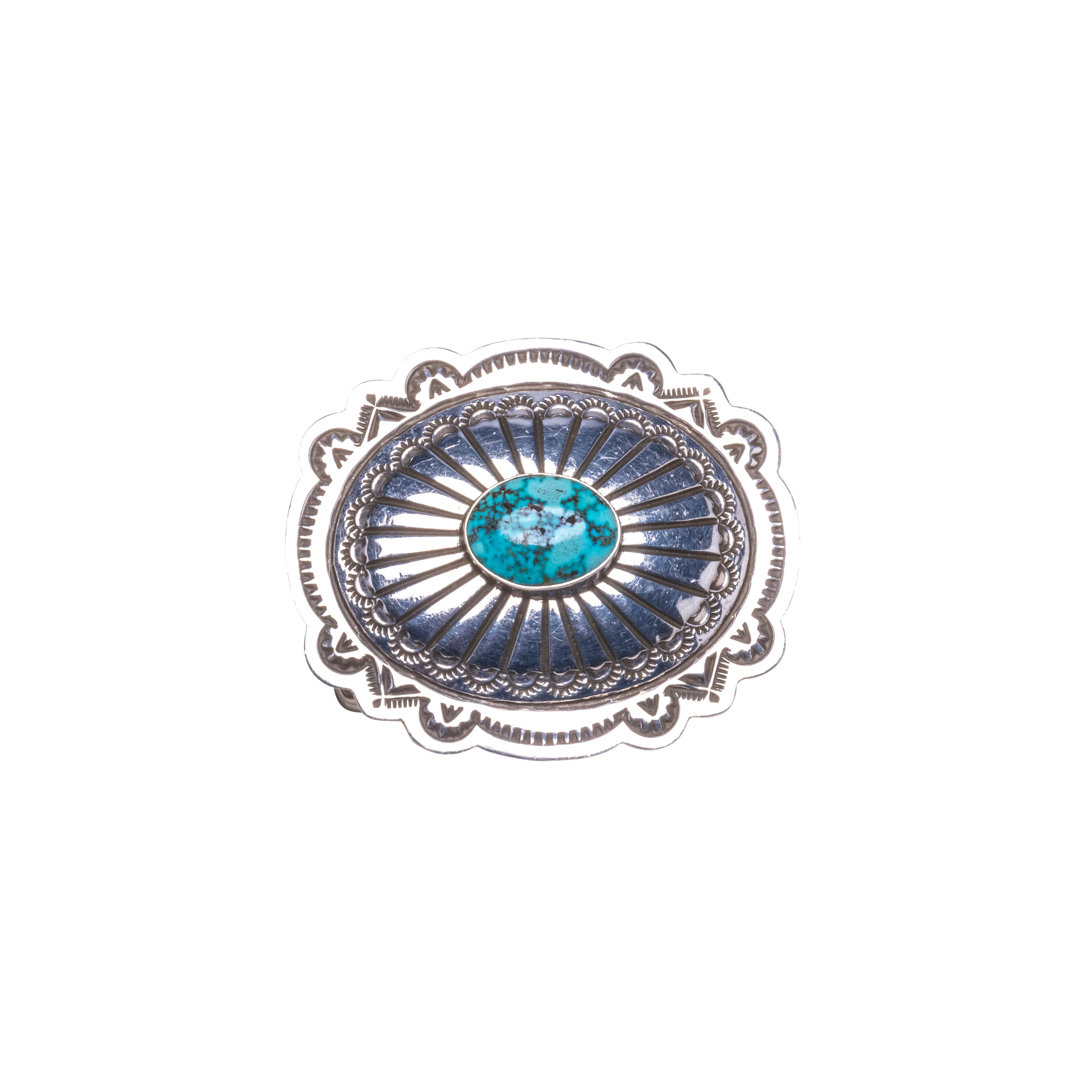 Damali Turquoise Concho Buckle | Navajo Handmade